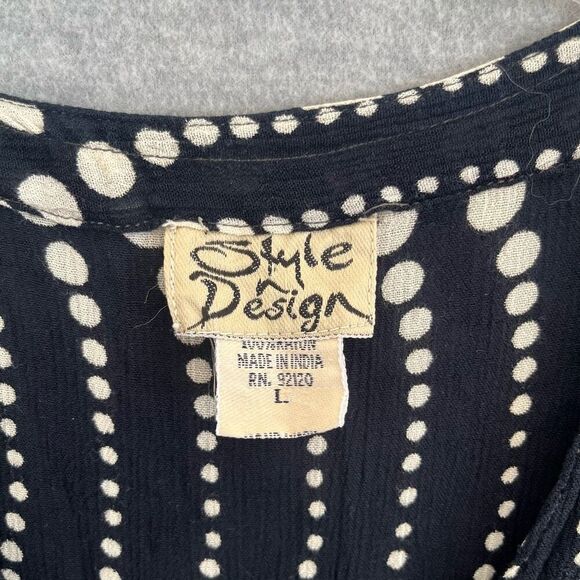 Vintage Gauze Rayon Tunic Womens Large Boho Hippie Sleeveless Button Up Vest - Picture 8 of 13